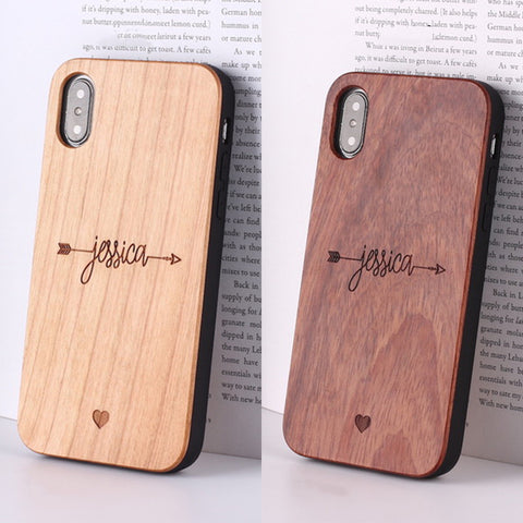 Compatible with Apple , Mobile phone case made of solid wood