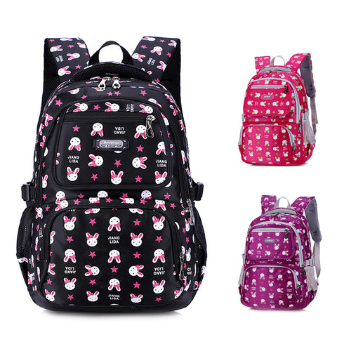 Student Children Cute Rabbit Oxford Cloth School Bag Female Elementary School Fashion Korean Backpack