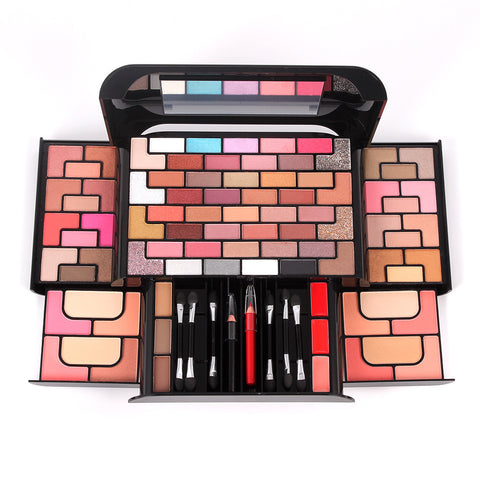 68 Colors Eye Shadow 8 Colors Blush 4 Colors Powder 3 Colors Eyebrow Powder Lipstick Makeup Set