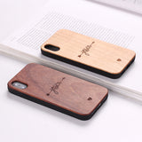 Compatible with Apple , Mobile phone case made of solid wood