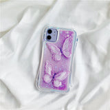 Butterfly quicksand phone case