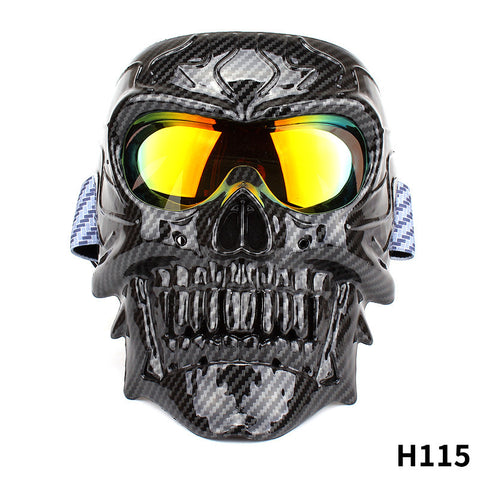 Face Mask Motorcycle Windproof Mask Skull Glasses Male