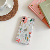 Compatible with  , Idyllic Small Flower Soft Shell Transparent Mobile Phone Case