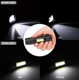 Daily carrying mini telescopic COB glare aluminum alloy LED flashlight