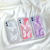 Butterfly quicksand phone case