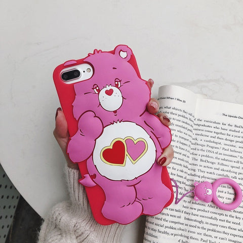 Cute cartoon rainbow bear mobile phone case