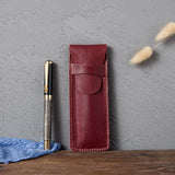 Unisex Creative Fashion Multifunctional Retro Crazy Horse Leather Pencil Case