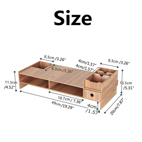 LCD heightening frame wood