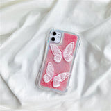 Butterfly quicksand phone case