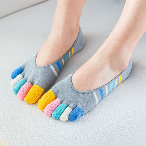 Women's Toe Socks Summer Cotton Invisible Toe Socks Toe Socks