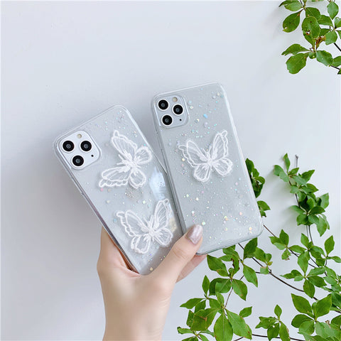 Lace butterfly phone case