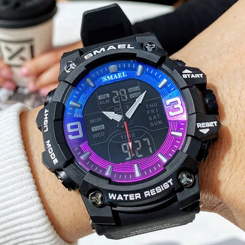 Sports Waterproof Electronic Watch Multi-function Training Alarm Clock Watch