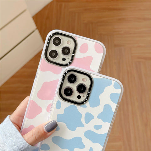 Cow print silicone phone case