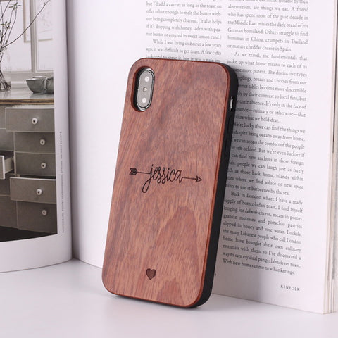 Compatible with Apple , Mobile phone case made of solid wood