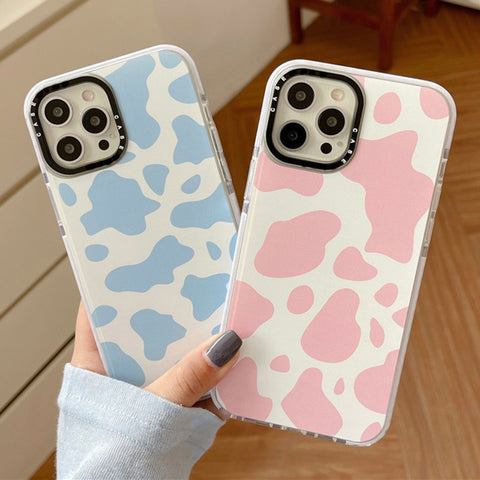 Cow print silicone phone case