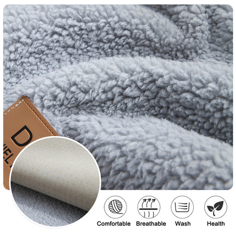 Modern Solid Color Winter Lamb Wool Sofa Towel Thicken Plush Soft And Smooth Sofa Covers For Living Room Anti-slip Couch Cover