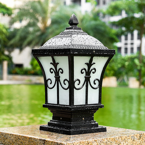 Solar Column Headlights Garden Wall Lights