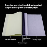 Tattoo Transfer Paper Quadruple Copy Paper A4 Hand Drawing Lines Clear Machine Conversion With Transfer Paste Gel